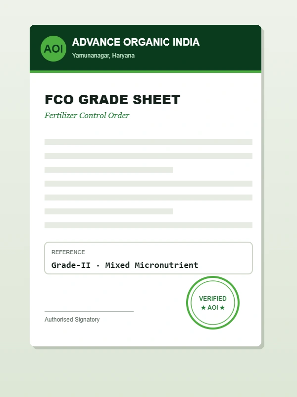 FCO Grade Sheet